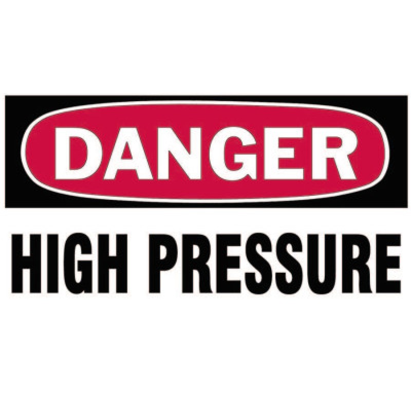 3"X5" DANGER HIGH PRESSURE GAS CYLINDER LABEL-BRADY WORLDWIDE-262-60309