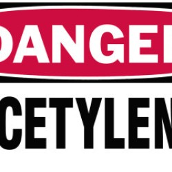 GAS CYLINDER LABELS  3INH X 5IN W-BRADY WORLDWIDE-262-60311
