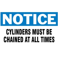 GAS CYLINDER LABELS  3INH X 5IN W-BRADY WORLDWIDE-262-60314