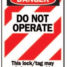 LOCKOUT TAGS  B-837  5 1/2INH X 3INW-BRADY WORLDWIDE-262-65520