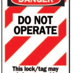 LOCKOUT TAGS  B-837  5 1/2INH X 3INW-BRADY WORLDWIDE-262-65520