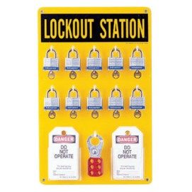 TEN LOCK STATION W/COMPONENTS  BLK/YELLOW-BRADY WORLDWIDE-262-65680