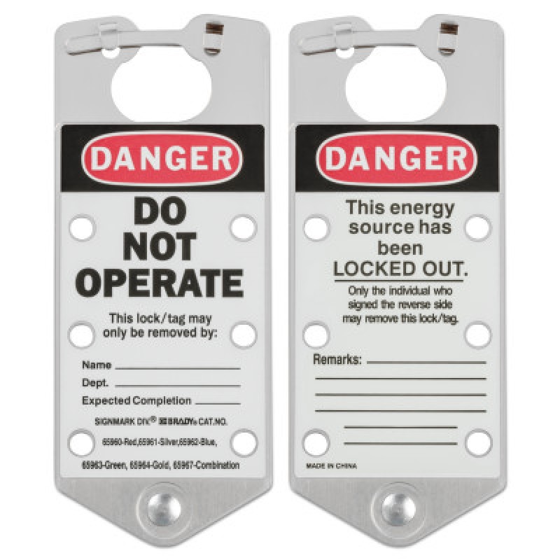 SILVER ALUMINUM LABELEDLOCKOUT HASP-BRADY WORLDWIDE-262-65961