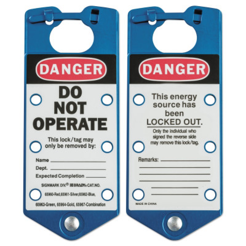 LABELED LOCKOUT HASPS BLUE-BRADY WORLDWIDE-262-65962