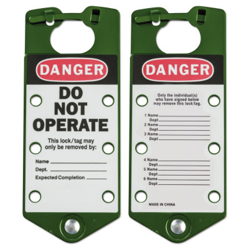 LABELED LOCKOUT HASPS GREEN-BRADY WORLDWIDE-262-65963