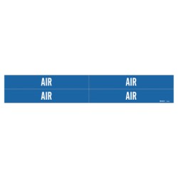 BLUE SELF STICKING "AIR"PIPE MARKER-BRADY WORLDWIDE-262-7006-4