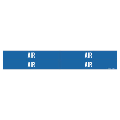 BLUE SELF STICKING "AIR"PIPE MARKER-BRADY WORLDWIDE-262-7006-4