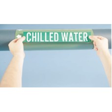 SELF-STICKING PIPE MARKER  CHILLED WATER RETURN-BRADY WORLDWIDE-262-7046-1