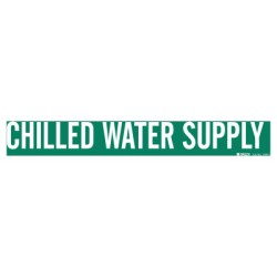 SELF-STICKING PIPE MARKER  CHILLED WATER SUPPLY-BRADY WORLDWIDE-262-7047-1