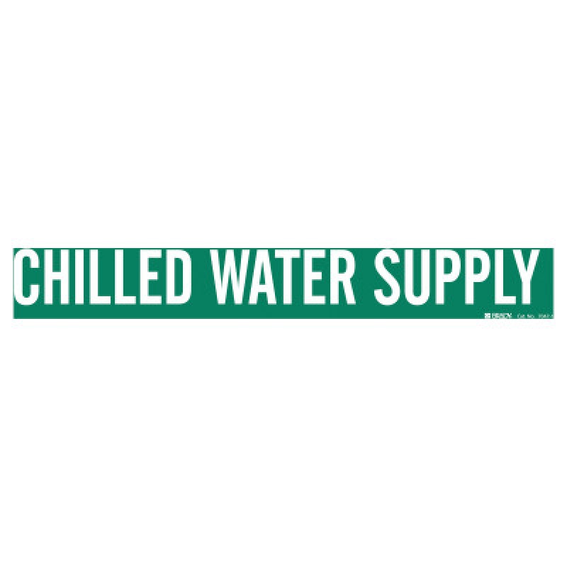 SELF-STICKING PIPE MARKER  CHILLED WATER SUPPLY-BRADY WORLDWIDE-262-7047-1