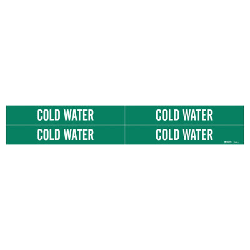 SELF-STICKING PIPE MARKER  COLD WATER-BRADY WORLDWIDE-262-7055-4