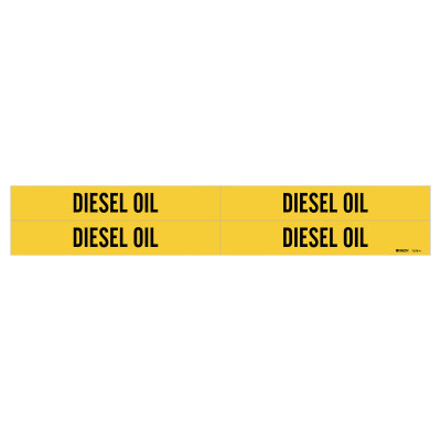 SELF-STICKING PIPE MARKER  DIESEL OIL-BRADY WORLDWIDE-262-7078-4