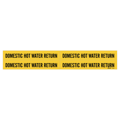 CARD OF DOMESTIC HOT WATER RETURN SELF STICKING-BRADY WORLDWIDE-262-7088-4