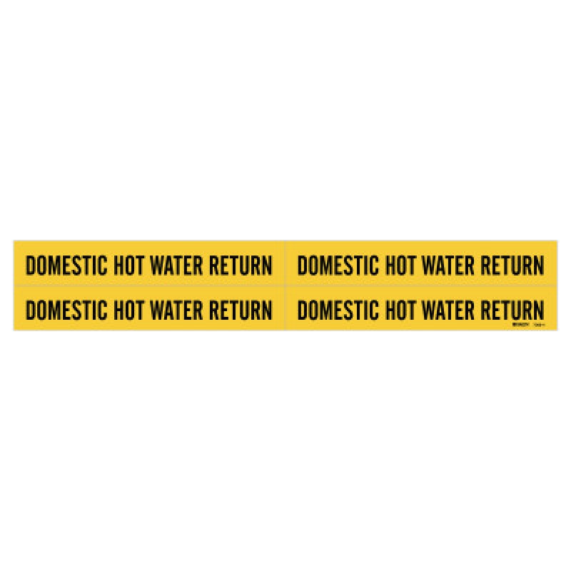 CARD OF DOMESTIC HOT WATER RETURN SELF STICKING-BRADY WORLDWIDE-262-7088-4