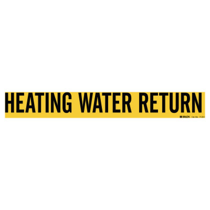 HEATING WATER RETURN SELF STICKING VINYL PIPE MA-BRADY WORLDWIDE-262-7129-1