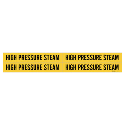 YELLOW SELF STICKING "HPS " PIPE MARKER-BRADY WORLDWIDE-262-7141-4