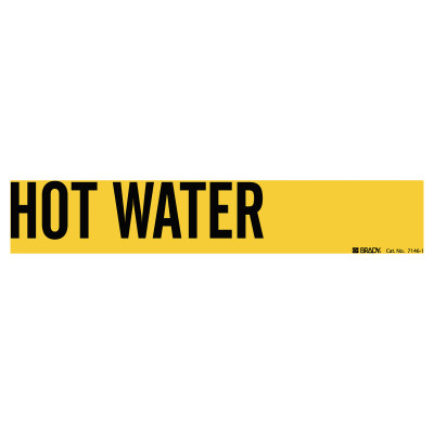 SELF-STICKING PIPE MARKER  HOT WATER-BRADY WORLDWIDE-262-7146-1