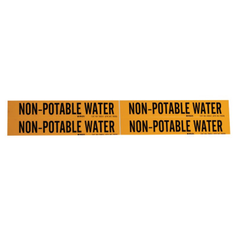 SELF-STICKING PIPE MARKER  NON-POTABLE WATER-BRADY WORLDWIDE-262-7203-4