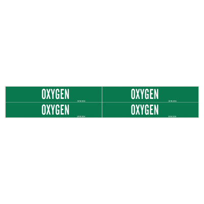 SELF-STICKING PIPE MARKER  OXYGEN GAS-BRADY WORLDWIDE-262-93154
