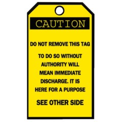 BLANK ACCIDENT PREVENTION TAGS-BRADY WORLDWIDE-262-76168