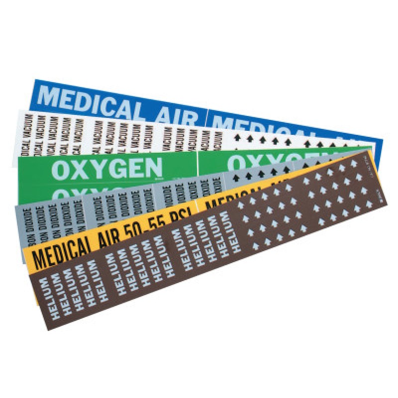 MEDICAL AIR GAS PIPE MARKER FOR 1" TO 2-1/2" PIP-BRADY WORLDWIDE-262-77294