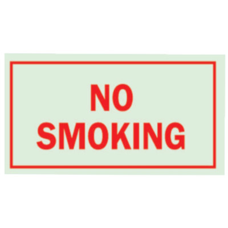 GLOW-IN-THE-DARK NO SMOKING 7X10 SIGN-BRADY WORLDWIDE-262-80248