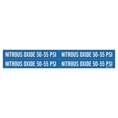 NITROUS OXIDE 50-55 PSIGAS PIPE MARKER FOR 1"-BRADY WORLDWIDE-262-86333