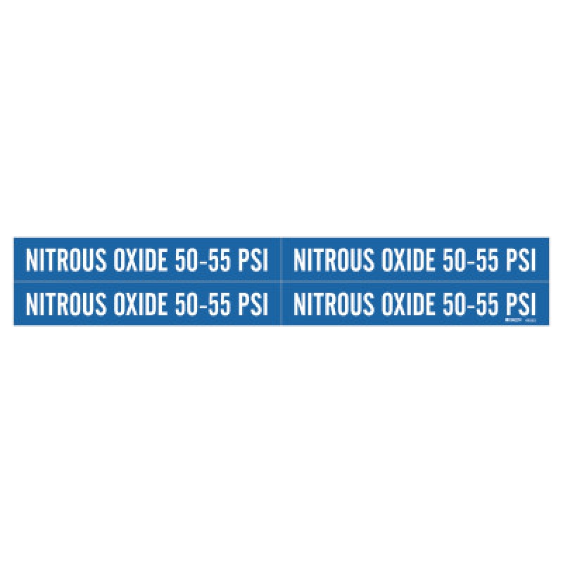 NITROUS OXIDE 50-55 PSIGAS PIPE MARKER FOR 1"-BRADY WORLDWIDE-262-86333