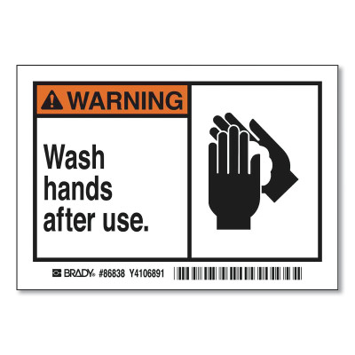 B302-3.5X5-WO-O-5-BLK/ORG/WHT-BRADY WORLDWIDE-262-86838