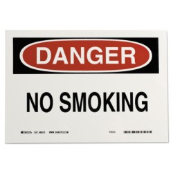 NO SMOKING SIGN  B-302 7IN H X 10IN W-BRADY WORLDWIDE-262-88370