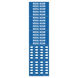 MEDICAL GAS PIPE MARKER 2 1/4IN H X 2 3/4IN W-BRADY WORLDWIDE-262-90253