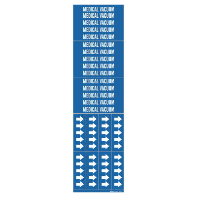 MEDICAL VACUUM GAS PIPEMARKER FOR 3/4" PIPE DIA-BRADY WORLDWIDE-262-90255