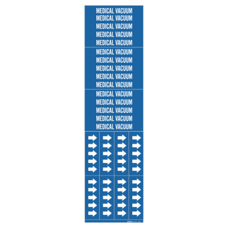 MEDICAL VACUUM GAS PIPEMARKER FOR 3/4" PIPE DIA-BRADY WORLDWIDE-262-90255