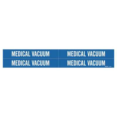MEDICAL VACUUM GAS PIPEMARKER FOR 1" TO 2-1/2"-BRADY WORLDWIDE-262-90256