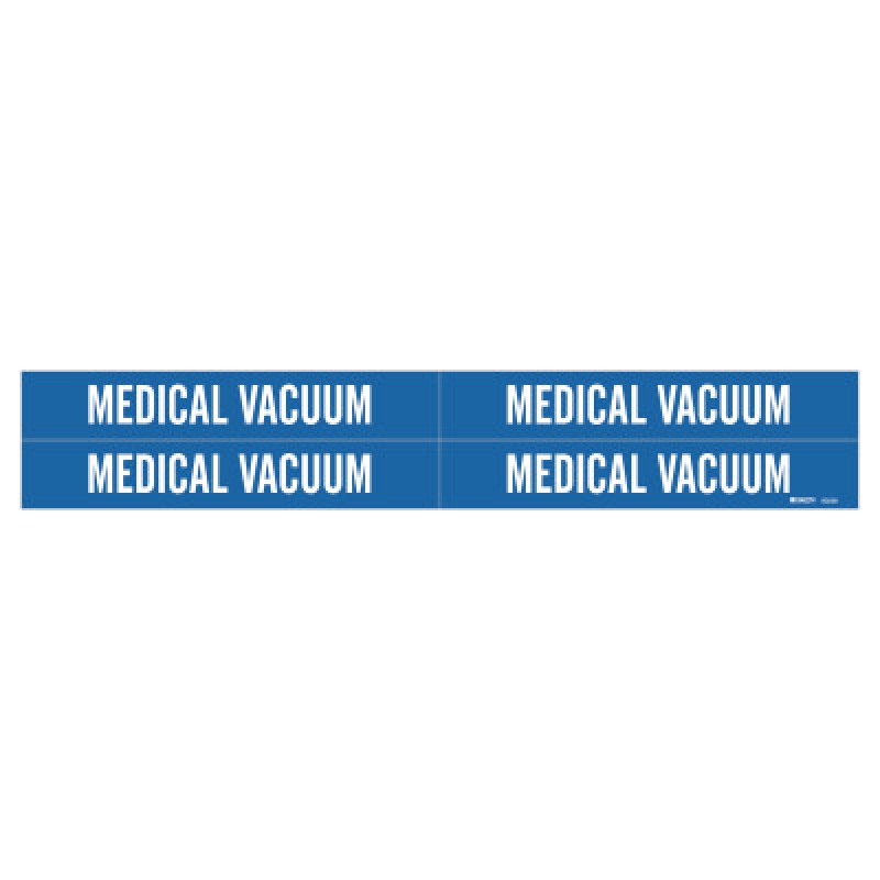 MEDICAL VACUUM GAS PIPEMARKER FOR 1" TO 2-1/2"-BRADY WORLDWIDE-262-90256