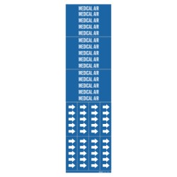 MEDICAL AIR GAS PIPE MARKER FOR 1" TO 2-1/2" PIP-BRADY WORLDWIDE-262-90327