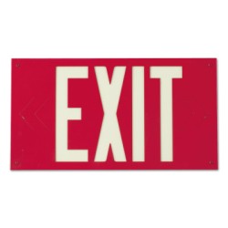 RED PHOTOLUM EXIT SIGN WALL MOUNTED-BRADY WORLDWIDE-262-90885