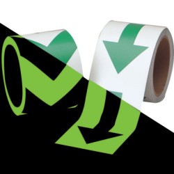 GLOW-IN-THE-DARK ARROW TAPE-BRADY WORLDWIDE-262-90971