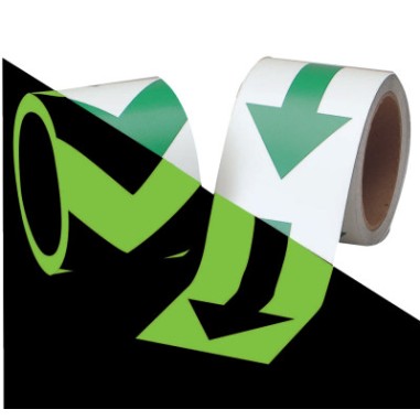 GLOW-IN-THE-DARK ARROW TAPE-BRADY WORLDWIDE-262-90971