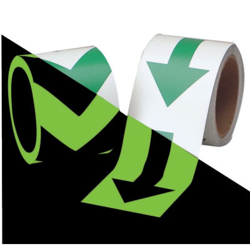 GLOW-IN-THE-DARK ARROW TAPE-BRADY WORLDWIDE-262-90971