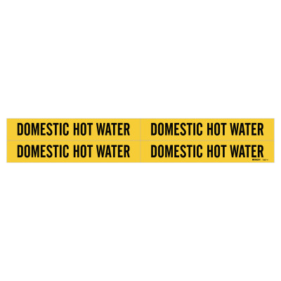 1-1/8"X7" DOMESTIC HOT WATER VINYL PIPE MARKER-BRADY WORLDWIDE-262-92073