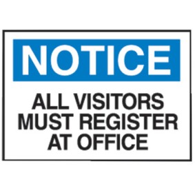 ADMITTANCE SIGN  B-120 10IN H X 14IN W-BRADY WORLDWIDE-262-95278