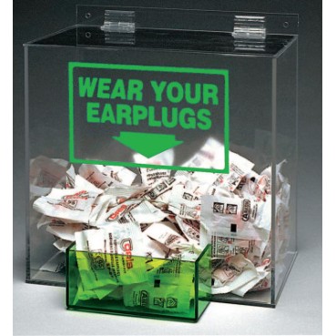 LARGE CAPACITY EAR PLUGDISPENSER  CLEAR ACRYLIC-BRADY WORLDWIDE-262-PD439G