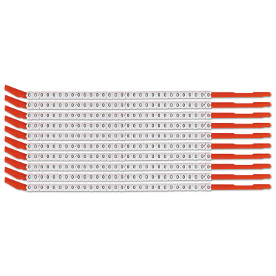 CLIP SLEEVE WIRE MARKERS- LEGEND: 0 - 300/PK-BRADY WORLDWIDE-262-SCN10-0