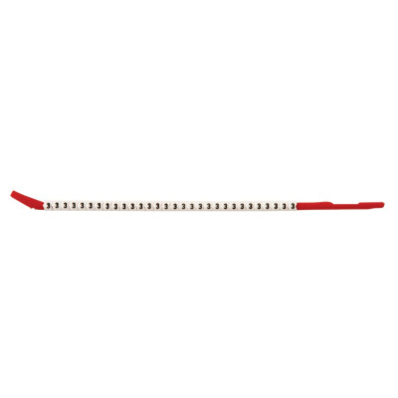 CLIP SLEEVE WIRE MARKERS- LEGEND: 3 - 300/PK-BRADY WORLDWIDE-262-SCN10-3