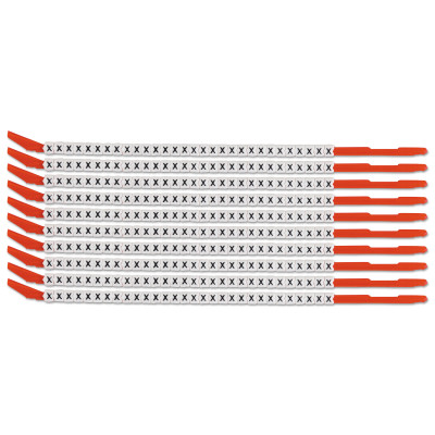 CLIP SLEEVE WIRE MARKERS- LEGEND: X - 300/PK-BRADY WORLDWIDE-262-SCN10-X