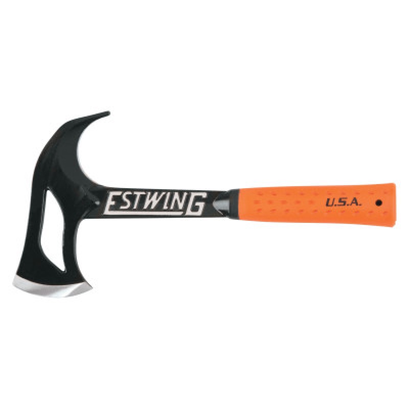 HUNTER'S AXE WITH GUT HOOK  ORANGE VINYL GRIP-ESTWING MFG COM-268-EOHA