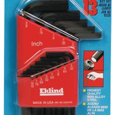 13PC. INCH SIZE HEX-L KEY SET SHORT-EKLIND TOOL COM-269-10113