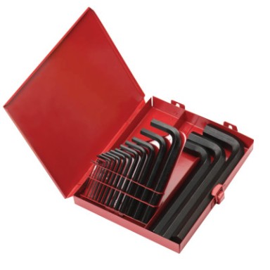 18PC. INCH L-WRENCH HEXKEY SET SHORT ARM W-EKLIND TOOL COM-269-10118