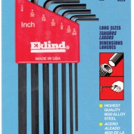 7PC. INCH L-WRENCH HEX KEY SET LONG ARM-EKLIND TOOL COM-269-10207